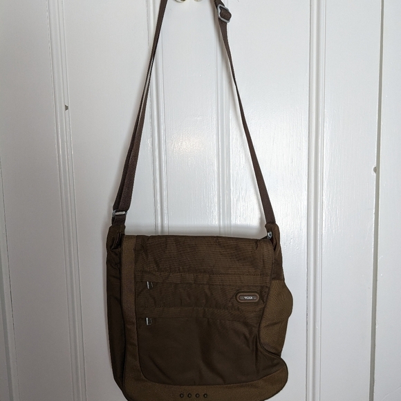 TUMI Brown Large Satchel Computer Comuter Bag - Picture 3 of 7
